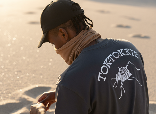 Tok-Tokkie, Namibia Themed Oversized Faded T-Shirt